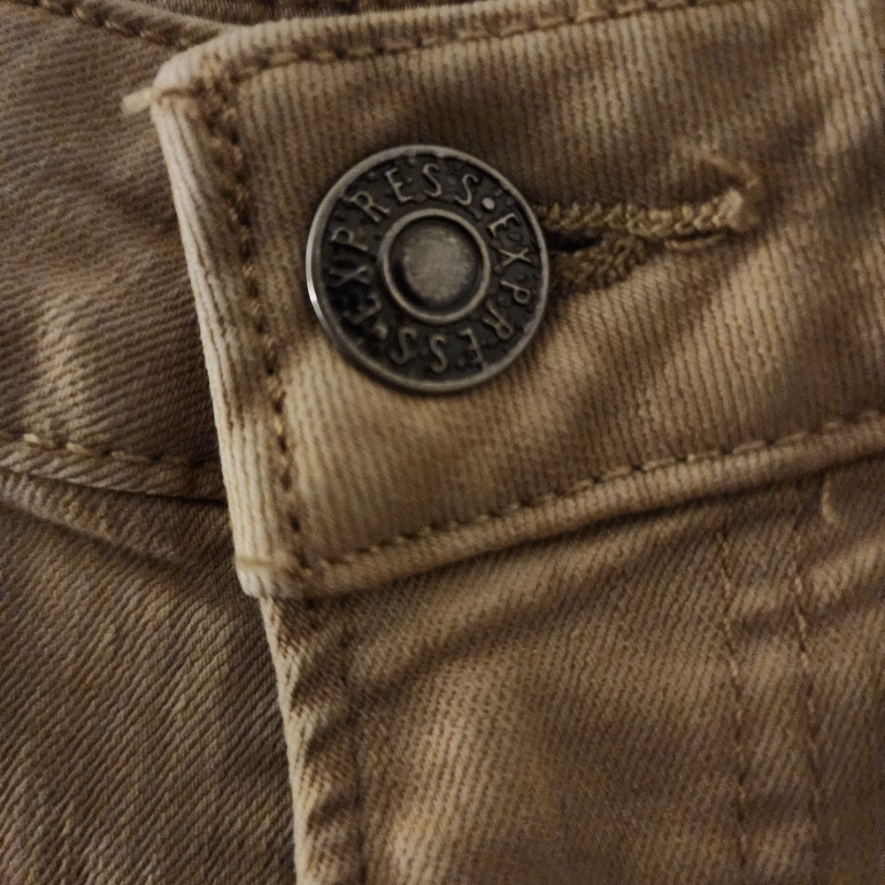 Mens EXPRESS Tan Skinny Jeans - Picture 4 of 4